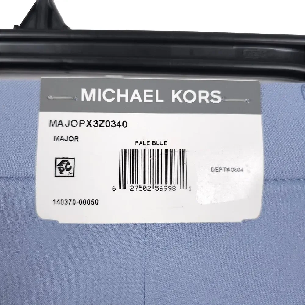 Michael Kors Mens Classic Fit Dress Pant 38x32 Pale Blue Stretch Cotton *Defect*
